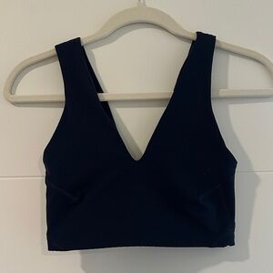 FP Movement navy blue crop V-Neck Sports Bra